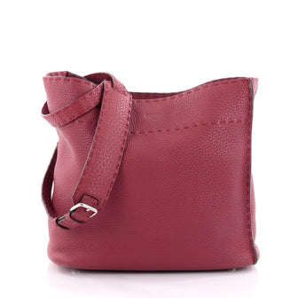 Fendi Selleria Anna Bucket Bag Leather Small Red 2465505