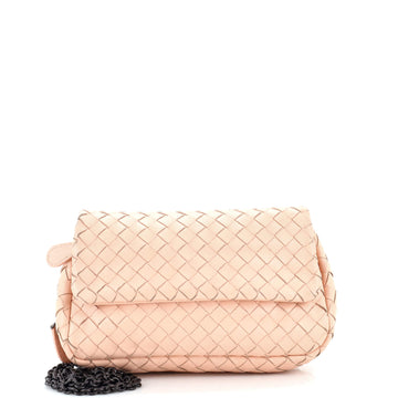 Bottega Veneta Expandable Chain Crossbody Bag Intrecciato Nappa Small