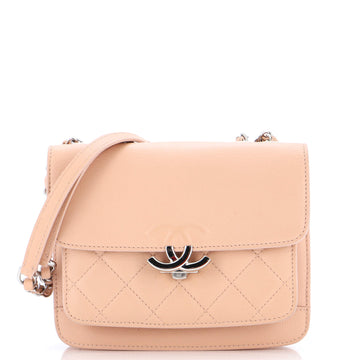 Chanel CC Box Flap Bag Quilted Caviar Mini