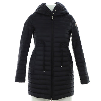 Moncler Women's Barbel Long Coat Quilted Polyamide with Down
