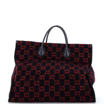 Gucci Shopping Tote GG Wool Large