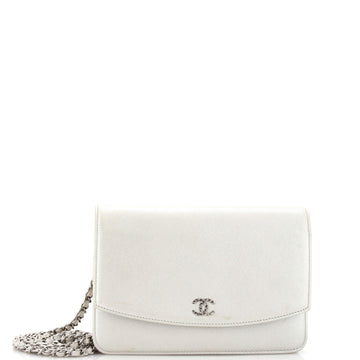 Chanel Sevruga Wallet on Chain Caviar