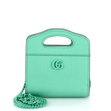 Gucci GG Marmont Top Handle Card Case on Chain Leather