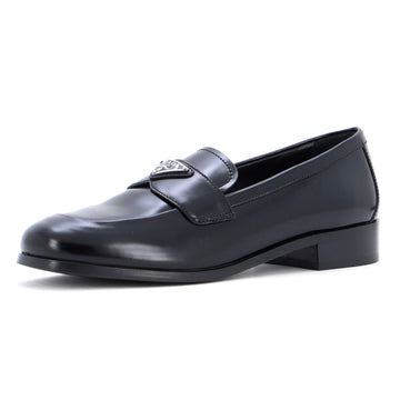 Prada Women's Triangle Logo Loafers Spazzolato Leather