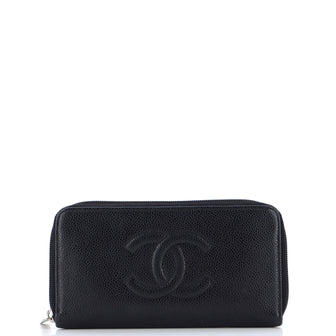 Chanel Timeless CC Zipped Wallet Caviar Long