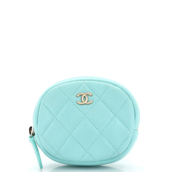 Chanel Classic Round Coin Purse Quilted Caviar