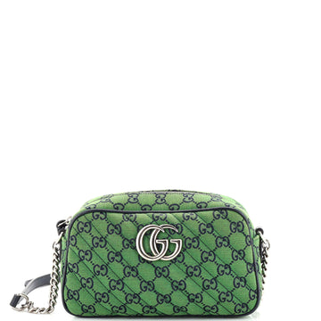 Gucci GG Marmont Shoulder Bag Diagonal Quilted GG Canvas Small