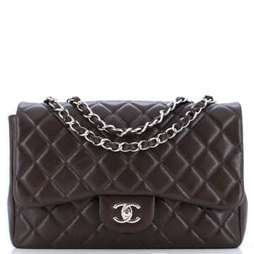 Chanel Classic Double Flap Bag Quilted Caviar Jumbo