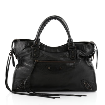 Balenciaga City Classic Studs Handbag Leather Medium 2467901