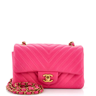 Chanel Vintage Pink Lambskin Small Flap Bag