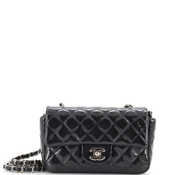 Chanel Classic Single Flap Bag Quilted Patent Mini