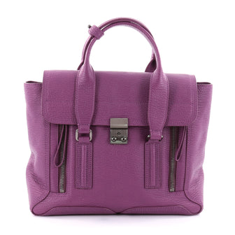 3.1 Phillip Lim Pashli Satchel Leather Medium Purple 2468501