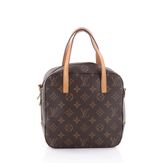Louis Vuitton Spontini Handbag Monogram Canvas Brown 2468502