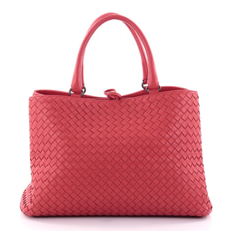 Bottega Veneta Milano Tote Intrecciato Nappa Large Red 2468611
