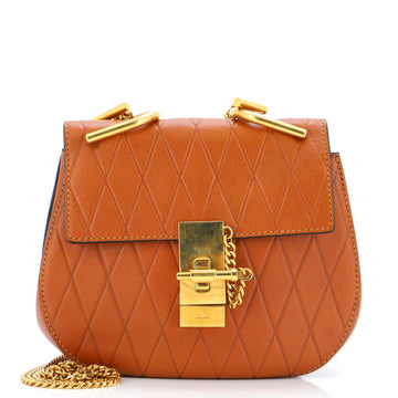 Chloe Drew Crossbody Bag Embossed Leather Small