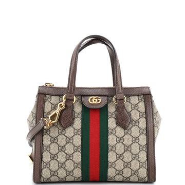 Gucci Ophidia Top Handle Tote GG Coated Canvas Small