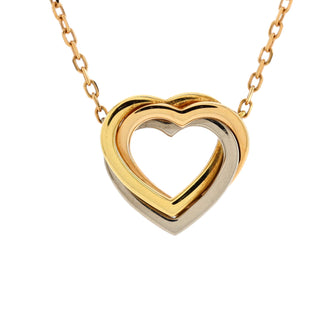 Cartier Trinity Heart Pendant Necklace 18K Tricolor Gold