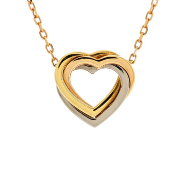 Cartier Trinity Heart Pendant Necklace 18K Tricolor Gold
