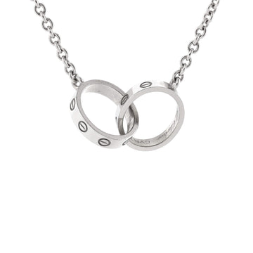Cartier Love Interlocking Necklace 18K White Gold