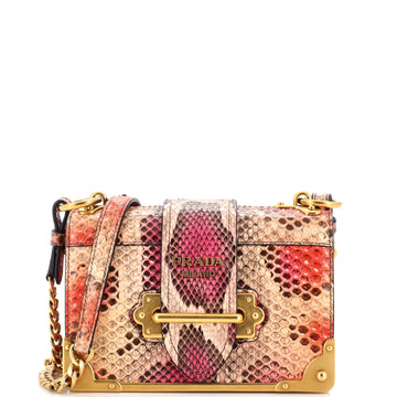 Prada Cahier Crossbody Bag Python Small