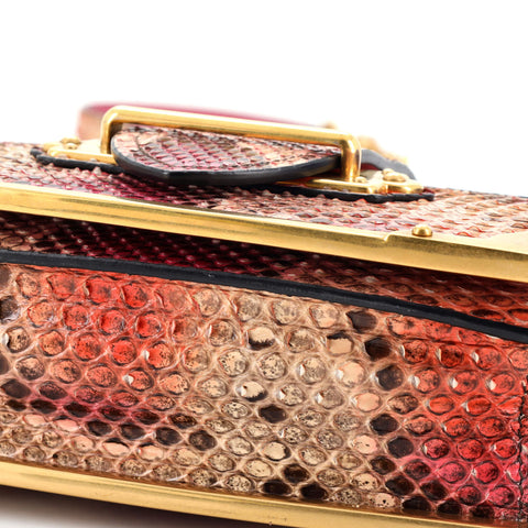 Prada Cahier Crossbody Bag Python Small Multicolor 2468776