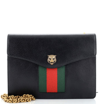 Gucci Animalier Web Chain Shoulder Bag Leather Small