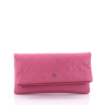Chanel Beauty CC Clutch Quilted Lambskin Pink