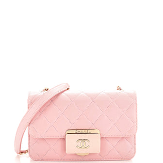Chanel Beauty Lock Flap Bag Quilted Sheepskin Mini