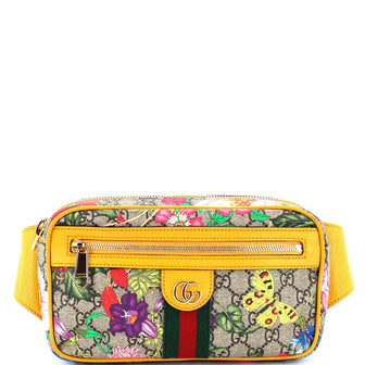 Gucci Ophidia Belt Bag Flora GG Coated Canvas Medium