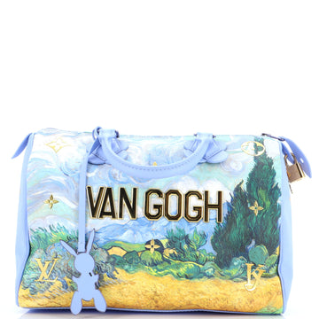 Louis Vuitton Speedy Handbag Limited Edition Jeff Koons Van Gogh Print Canvas 30