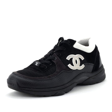 Chanel Women's CC Low-Top Sneakers Leather and Mesh