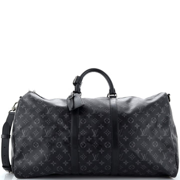 Louis Vuitton Keepall Bandouliere Bag Monogram Eclipse Canvas 55