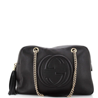 Gucci Soho Chain Zip Shoulder Bag Leather Medium