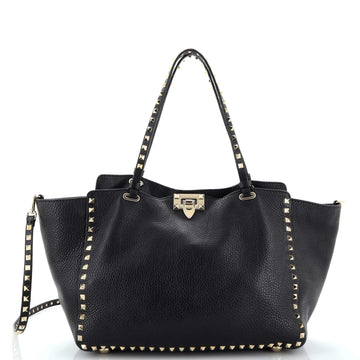 Valentino Garavani Rockstud Tote Pebbled Leather Medium