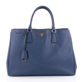 Prada Lux Open Tote Saffiano Leather Medium Blue 2469804