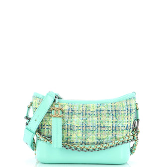 Chanel Gabrielle Hobo Quilted Tweed and Calfskin Small