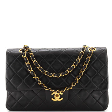 Chanel Vintage Classic Double Flap Bag Quilted Lambskin Medium