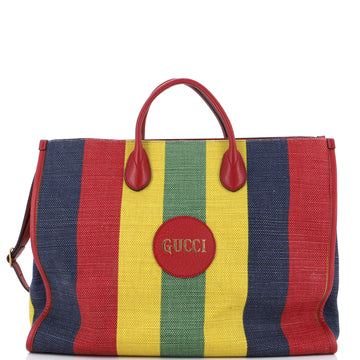 Gucci Baiadera Tote Striped Canvas
