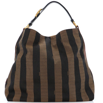 Fendi Hobo Pequin Canvas Large