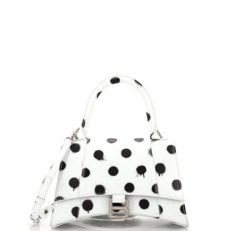 Balenciaga Hourglass Top Handle Bag Printed Leather Small