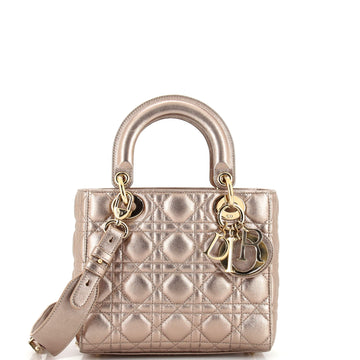 Christian Dior My ABCDior Lady Dior Bag Metallic Cannage Quilt Lambskin
