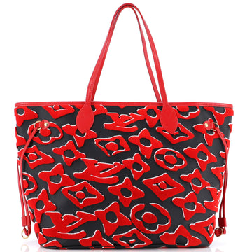 Louis Vuitton Neverfull NM Tote Limited Edition Urs Fischer Tufted Monogram Canvas MM