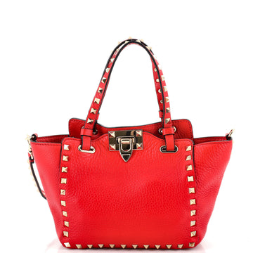Valentino Garavani Rockstud Tote Pebbled Leather Mini