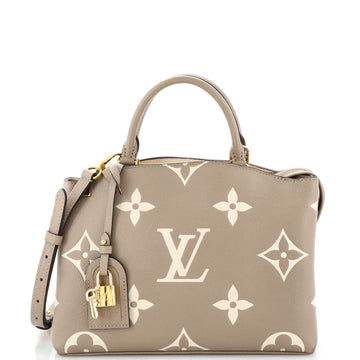 Louis Vuitton Petit Palais Handbag Bicolor Monogram Empreinte Giant
