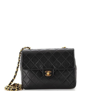 Chanel Vintage Square Classic Flap Bag Quilted Lambskin Small