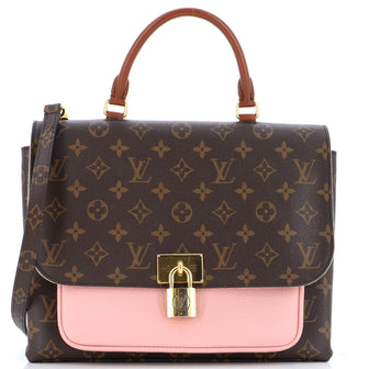 Louis Vuitton Marignan Handbag Monogram Canvas with Leather