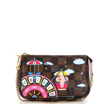 Louis Vuitton Pochette Accessoires Limited Edition Vivienne Xmas Damier Mini