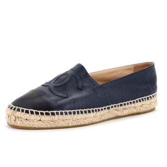 Chanel Women's CC Cap Toe Espadrilles Leather