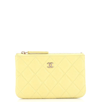 Chanel Classic O Case Pouch Quilted Caviar Mini