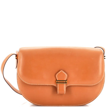 Hermes Vintage Saddle Shoulder Bag Leather Medium